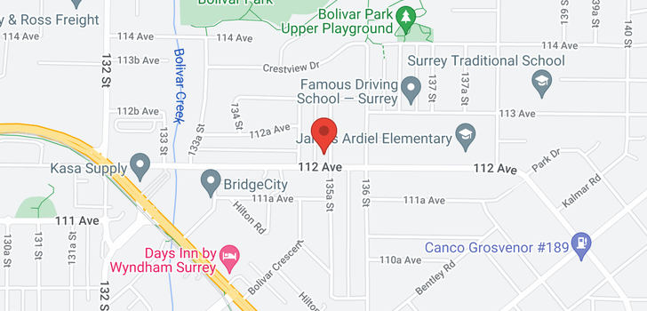 map of 11219 135A STREET